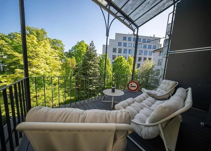 شقة 115 M2 Design-loft Mit 3 Sz, Beamer & Balkon